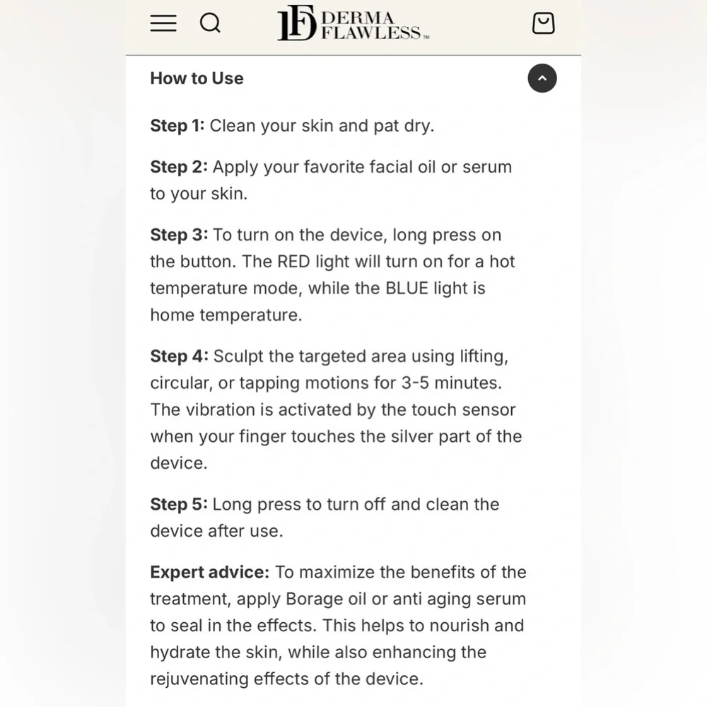 Derma Flawless V-Lift Facial Device - Picture 4 of 4